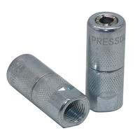ZM-0273 Buse et raccord de graisseur 1/8 po, 4 mâchoires, tête hexagonale zinguée, connexion femelle, basse pression, pièces automobiles