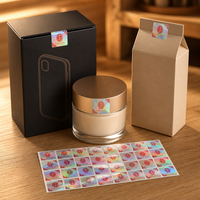 Autocollant holographique de sécurité personnalisé, carré, double couche, code QR, numéro de série, anti-contrefaçon, anti-effraction, étiquette de protection de la marque