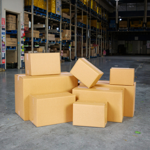Cajas de envío de cartón corrugado marrón de pared simple o doble con logotipo personalizado para cajas de envío Embalaje de caja de entrega de fábrica - Product Image 3