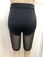 Pantalon d'entraînement de danse moderne en polyester/spandex pour fille avec bas extensible imprimé Short serré Ballet Stage Wear Mesh Material