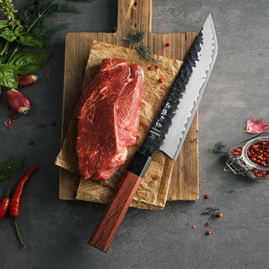 Nouveau couteau Sakimaru en acier inoxydable à haute teneur en carbone, couteau de cuisine japonais pour chef, couteau à sashimi, manche en bois rouge et corne de buffle - Product Image 3
