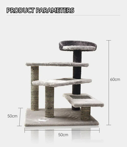 Árbol para gatos PETDOM, venta al por mayor, nuevo diseño, escalera giratoria, rascadores para gatos grises, <span class=keywords><strong>parque</strong></span> para gatos - Product Image 3