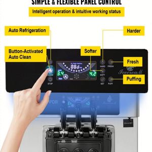 Sihao YKF-9236ST 20-28L/H 2450W เคาน์เตอร์นุ่มเสิร์ฟไอศกรีม2 + 1รสชาติ - Product Image 3