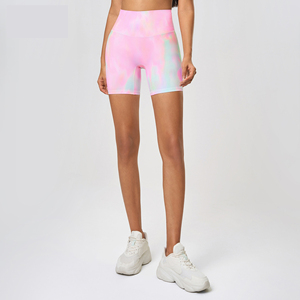 Pantaloni corti da donna a vita alta per esercizi estivi con comodo tessuto da Yoga per Fitness elasticizzato senza motivo di imbarazzo - Product Image 4