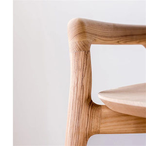 Decoout <strong>Modern</strong> Low Back Counter Height <strong>Bar</strong> <strong>Stool</strong> Solid Ash Wood Frame High <strong>Bar</strong> Chair for Restaurant - Product Image 6