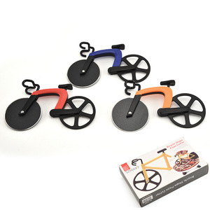 Cortador de pizza de acero inoxidable, cortador de pizza con forma de bicicleta, rebanador de pizza, pala para pizza, cortador de pizza con forma de bicicleta - Product Image 1