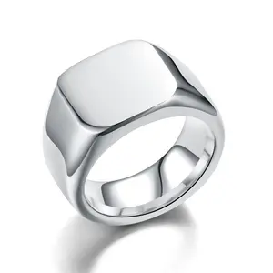 Anello da uomo con anello di moda Fine gioielleria anello personalizzato in acciaio inossidabile placcato oro