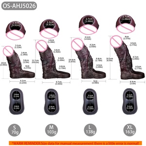 NNSX Realistic <b>Dildo</b> Sheath Sex Toy for Adult Male Penis Sleeve With Penis Anti Ring Silicone Dick Enlargement Toy Wholesale - Product Image 2
