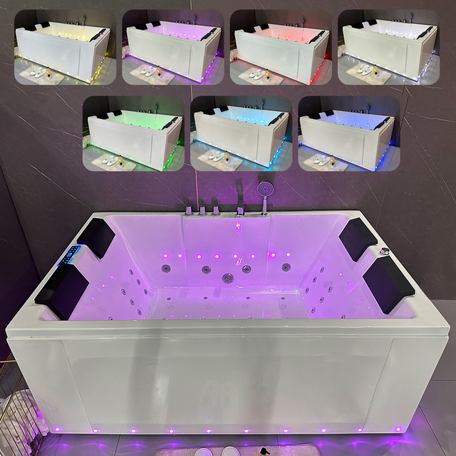 Modern Double Whirlpool Spa Bathtub Manufacture's Indoor Hydromassage Jakuzzi with Acrylic Bathtubs & Whirlpools