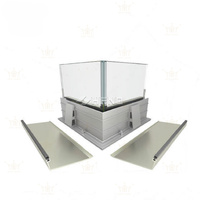 En stock : Garde-corps moderne en alliage d'aluminium et verre trempé pour terrasse, balcon, escalier, villa/hôtel - Installation facile