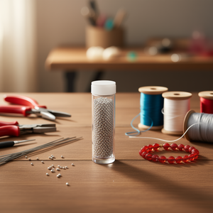 Ilan Abalorio Perline color argento da 3 mm per la creazione di gioielli, confezione da 12 pezzi - Product Image 3