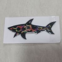 Autocollant 3D Requin Personnalisé 2026 – Nouvelle Collection, Résistant aux UV, Étanche, Finition Brillante, Thème Paul Élégant, Décorations DIY