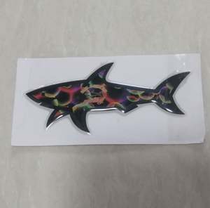Autocollant 3D Requin Personnalisé 2026 – Nouvelle Collection, Résistant aux UV, Étanche, Finition Brillante, Thème Paul Élégant, Décorations DIY - Product Image 2