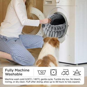 Cuccia per Gatti Piccola, Lavabile, Rotonda e Carina per Gatti da Interno, in Velluto a Coste Super Morbido con Fondo Antiscivolo - Product Image 4