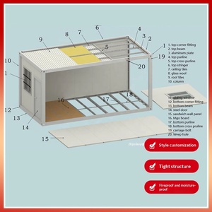 Casa Contenedor Modular <span class=keywords><strong>de</strong></span> Ensamblaje Rápido Estilo Villa, Estructura <span class=keywords><strong>de</strong></span> Acero Resistente, Paneles <span class=keywords><strong>de</strong></span> Techo y Pared <span class=keywords><strong>de</strong></span> Acero Pintado - Product Image 2