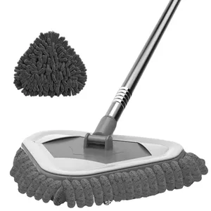 DS919 spedizione gratuita finestra pulizia del pavimento Mop telescopico assorbente polvere Mop retrattile Mini microfibra triangolo ciniglia Mop