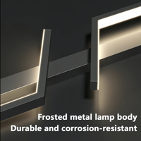 Lampe murale longue moderne en aluminium de luxe légère avec télécommande pour chambre à coucher et salon, éclairage d'arrière-plan de télévision