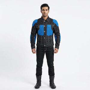Chaqueta de Motocicleta para Hombre con Capucha y Cuello Alto, Diseño de Alta Calidad, Impermeable y Resistente al Viento, con Protección CE en la Parte Delantera - Product Image 1