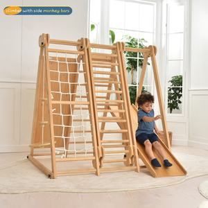 Parque infantil de Interior para bebés y niños de madera maciza Montessori Pickler marcos de escalada juego de juguete con tobogán de madera columpio escalada <span class=keywords><strong>en</strong></span> <span class=keywords><strong>roca</strong></span> - Product Image 2