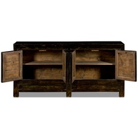 Meuble antique en bois massif peint à la main vintage chinois, armoire mongole