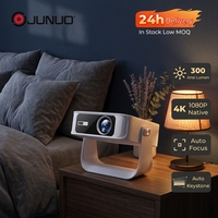 Proyector Inteligente Portátil JUNUO Q1 LED 1080P 300 Lúmenes con Altavoces Integrados, Entrada Automática de Pantalla, WiFi6 de Doble Banda, Android 9, 4K