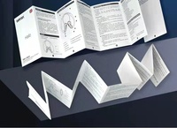 Brillant Papier Utilisateur Guide Z Carte Plastifiée Plié Dépliant Brochure 3 Tri Fold Brochure Personnalisé Instruction de L'utilisateur Manuel PrintingHot sal