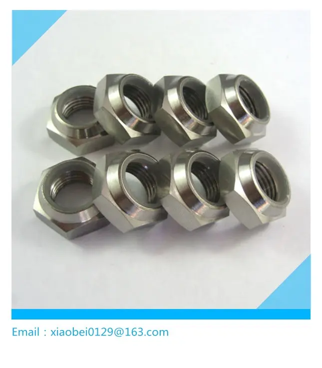 titanium 1/2"-20 UNF half height lock nut