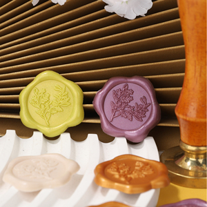 Letter Embossing Stamp Factory Custom logo Colors Size <strong>Simple</strong> Flower Oval Wax <strong>Seals</strong> - Product Image 5