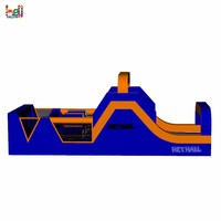 Château gonflable en PVC avec toboggan, structure d'escalade et parcours d'obstacles, jeu sportif pour enfants, idéal pour la location en parc aquatique, intérieur et extérieur