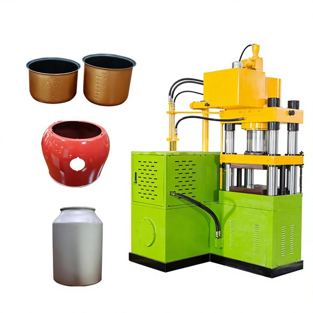200 Ton Hydraulic Press Deep Drawing Stamping Stainless Steel Lunch Box Cup Satellite Dish Cookware Making Machine
