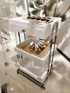 Carrito de Almacenamiento de Madera de Lujo Ligero y de Alta Gama para Salón de Belleza, Carrito de Herramientas Especiales para Gestión de Piel, Estantes para Club de Estética - Product Image 3