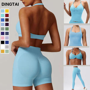 Pakaian Olahraga Wanita Seamless Rib Terbaru, Set Pakaian Aktif untuk Gym, Pakaian Fitness, Set Fitness Wanita - Product Image 1