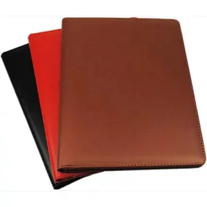 Customized Logo Vegan Leather Business Portfolio Folder File Holder Document Organizer File Holder A4 Office