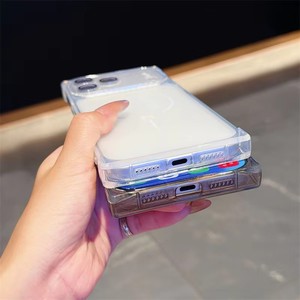 เคสโทรศัพท์แม่เหล็กสีเรืองแสงแบบด้าน  สำหรับ iPhone 17 14 15 16 Pro Max  หน้าต่างขนาดใหญ่ ป้องกันการกระแทก - Product Image 6