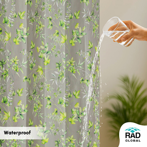 <b>Leaves</b> Grey Waterproof Outdoor Curtains with Modern Botanical Charm for Elegant Patios Balconies and Garden Spaces - Product Image 4