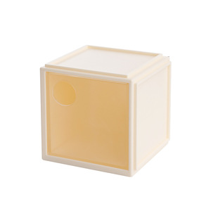 Transparent Display <b>Storage</b> <b>Box</b> Square <b>Beige</b> Desktop Organizer Drawer Style Mini Medicine <b>Box</b> Small <b>Storage</b> Container - Product Image 1