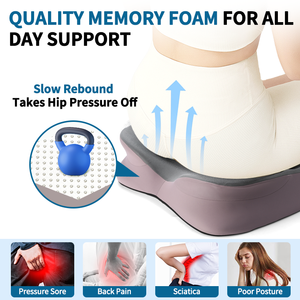 Pressure Relief Seat <strong>Cushion</strong> Hot-Selling Comfort Ergonomic Orthopedic Memory Foam Coccyx Support Car Seat <strong>Cushion</strong> - Product Image 3
