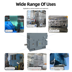 มอเตอร์เหนี่ยวนำไฟฟ้ากระแสสลับแรงดันสูง 6KV 250KW~1400KW 10 โพล 600 รอบต่อนาที แบบสามเฟส อะซิงโครนัส IP55 50Hz ประสิทธิภาพ IE3 - Product Image 4