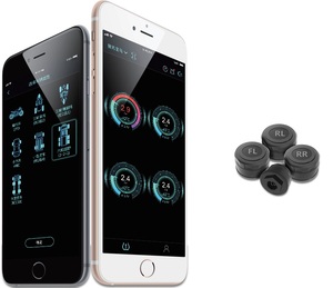 บลูทูธ <span class=keywords><strong>TPMS</strong></span> พร้อมเซ็นเซอร์ภายนอก<span class=keywords><strong>4</strong></span>ตัวความดันและอุณหภูมิแอพรองรับอุปกรณ์ iOS และ Android ล้อ supporting1-10 - Product Image 1