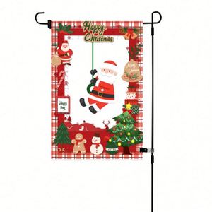 Banderas de Jardín Navideñas Personalizadas, Impresión Digital de Alta Definición a Doble Cara, Poliéster Impermeable, Asta de Fibra de Vidrio, Vibrantes - Product Image 6