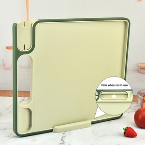 Multifunctional 4 in 1Chopping Board Kitchen Cutting Board Double-sided <b>Plastic</b> Cutting Board for Meat Vegetables Fruits - Product Image 4