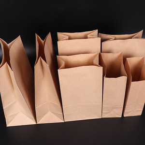 Sẵn sàng trong kho cấp thực phẩm tùy chỉnh in logo ăn trưa Nâu giấy kraft không thấm mỡ hàng tạp hóa Túi - Product Image 4