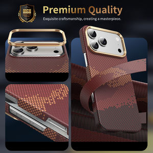 Coque de téléphone magnétique LOOP pour iPhone 17 Pro Mimic Aramid Fiber Shockproof Protective Hard Back Cover Streak Series - Product Image 3