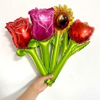 Nouveau design – Ballon en aluminium en forme de fleur pour la Saint-Valentin, rose, tulipe, marguerite – Ballon en aluminium pour la fête des Mères