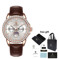 Montre-bracelet de luxe pour homme Gohuos 9813, étanche, bracelet en cuir, montre à quartz originale pour homme, Relojes Para Hombre, Montre Homme