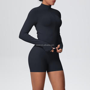 Vêtements de sport respirants pour femmes, vêtements de yoga, vêtements de fitness sans couture, veste de sport personnalisée - Product Image 5