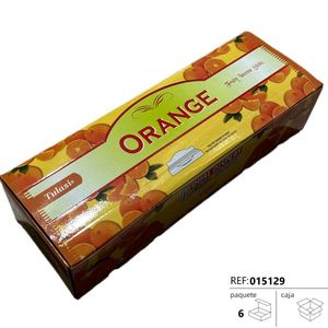 Tulasi Orange Incense Sticks Dual Display Pack 6 Packs Per Box - Product Image 1