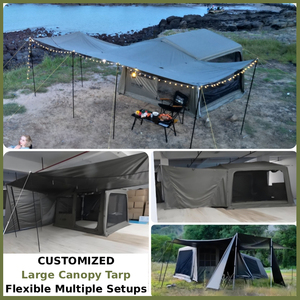 Tienda <span class=keywords><strong>de</strong></span> campaña Glamping para 3-4 personas, tienda <span class=keywords><strong>de</strong></span> aire inflable impermeable <span class=keywords><strong>de</strong></span> configuración rápida para adultos, tienda al aire libre automática por bomba eléctrica - Product Image 4