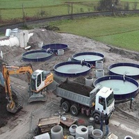 Réservoir de stockage d'eau brute boulonné en verre fusionné à l'acier Réservoir d'élevage de crevettes piscicoles