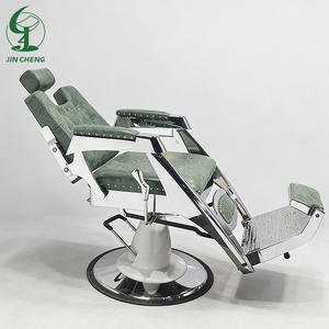 Sillón de <span class=keywords><strong>Barber</strong></span>ía con Respaldo Reclinable, Reposapiés Ajustable, Base Hidráulica, Silla de Salón para <span class=keywords><strong>Barber</strong></span>ía, Material Metálico - Product Image 2
